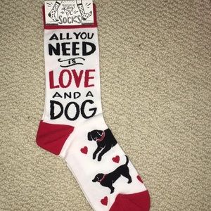 “All you need is love and a dog” socks